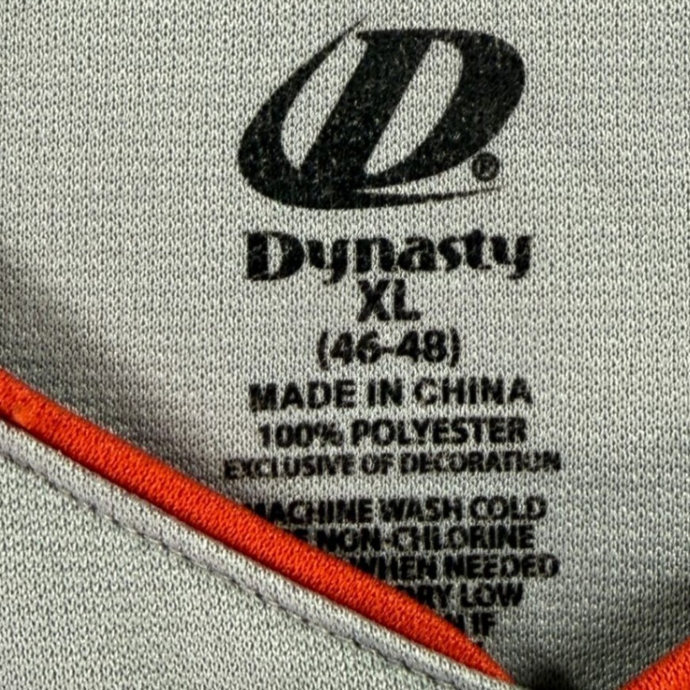 Dynasty Houston Astros Baseball Jersey Mens XL Grey Navy Blue MLB Button Front - Picture 5 of 10